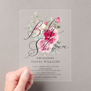 Blush Blossom Baby Shower Invitation