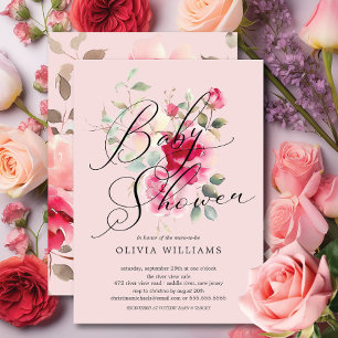 Blush Blossom Baby Shower Invitation