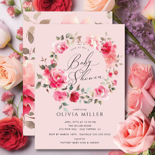 Blush Blossom Baby Shower Invitation
