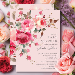 Blush Blossom Baby Shower Invitation