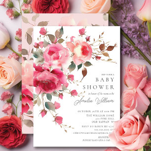 Blush Blossom Baby Shower Invitation