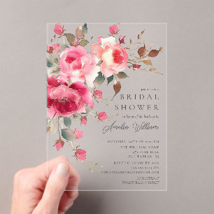 Blush Blossom Bridal Shower Invitation