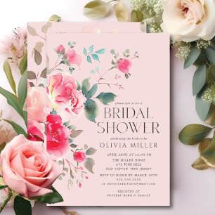 Blush Blossom Bridal Shower Invitation