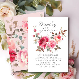Blush Blossoms Bridal Shower Display Shower Enclosure Card