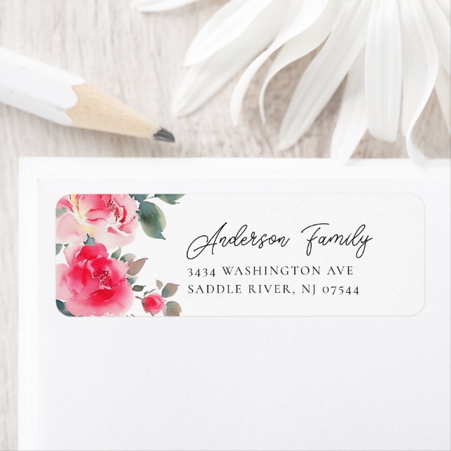 Blush Blossoms Return Address Label (Insitu)