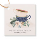 Blush Blue Cups Floral Bridal Shower Tea Party