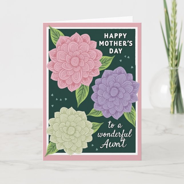 Blush Bordered Mothers Day Card (Front)