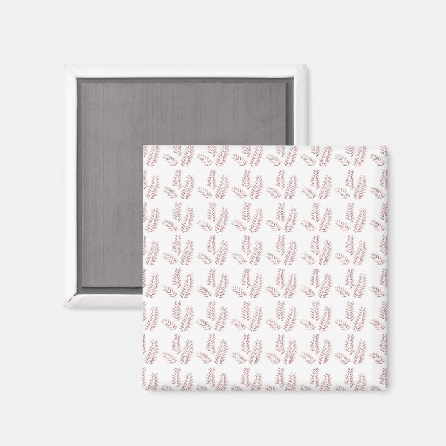 Blush Botanical Fern Pattern Magnet (Front/Back)