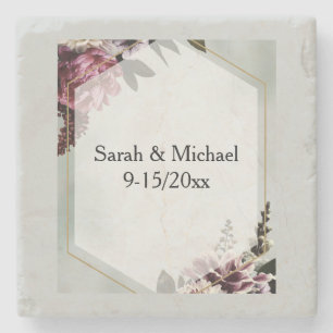 Blush Botanical Stone Coaster