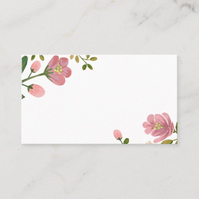 Blush Bouquet Wedding Place Cards 100 pk (Front)