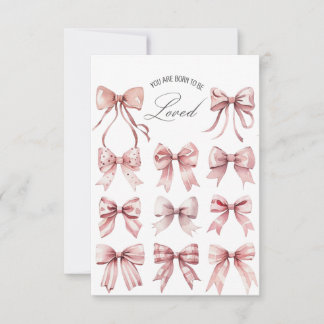 Blush Bows Thank You Card