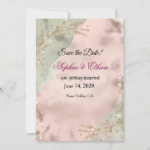 Blush & Breeze – Modern Romantic Save the Date Car