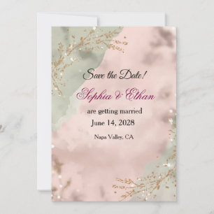 Blush & Breeze – Modern Romantic Save the Date Car