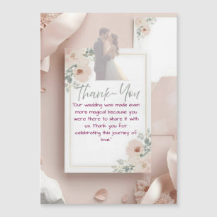 Blush & Breeze Modern Wedding Thank You Card