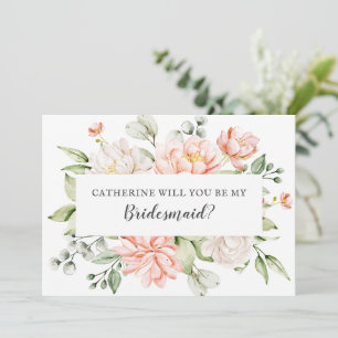 Blush Bride Best friend Will You Be My Bridesmaid Invitation