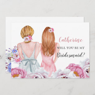 Blush Bride Best friend Will You Be My Bridesmaid Invitation
