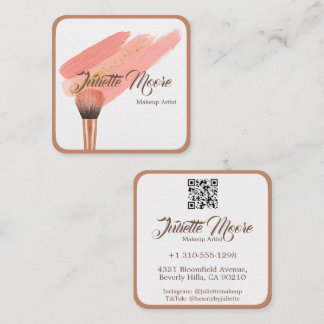 Blush Brush Makeup Artist Business Card