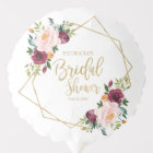 Blush Burgundy Floral Bridal Shower