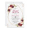 Blush Burgundy Floral Gold Frame Bridal Shower