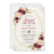 Blush Burgundy Floral Gold Frame Bridal Shower