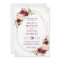 Blush Burgundy Floral Modern Gold Frame Wedding