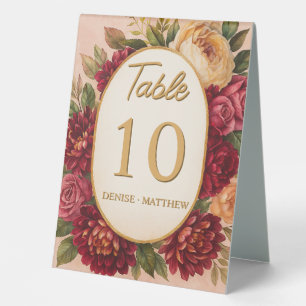 Blush Burgundy Floral Watercolor Wedding