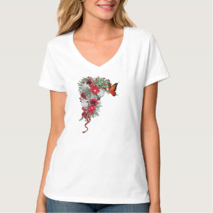 Blush, Burgundy,& White Roses Bouquets T-Shirt
