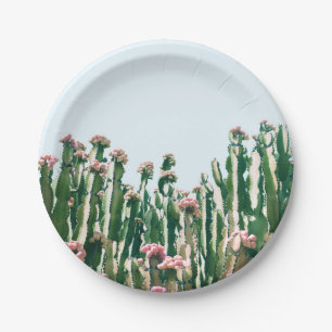 Blush Cactus Paper Plate