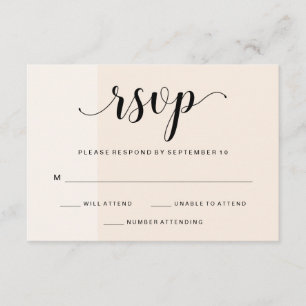 Blush Cascade   Subtle Stripes Wedding RSVP