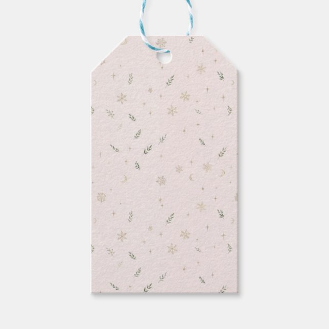 Blush Celestial Christmas Gift Tags (Front)