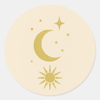 Blush Celestial Classic Round Sticker