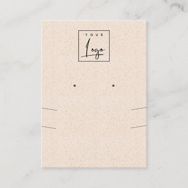 Blush Ceramic Texture Earing Necklace Display Business Card (Front)