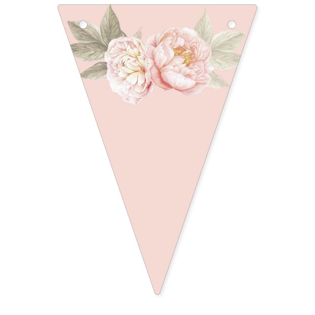 Blush & Champagne Floral Designs Bunting Flag (Tenth Flag)