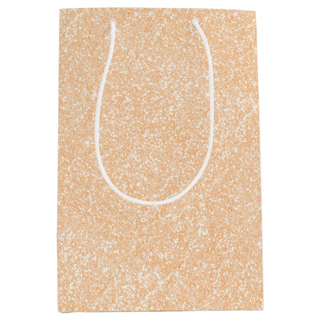 Blush Champagne Pink Glitter Medium Gift Bag (Front)