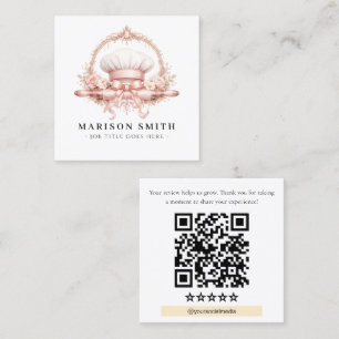 Blush Chef Baking Essentials Square Business Card