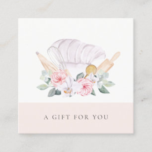 Blush Chef Hat Catering Floral Gift Certificate