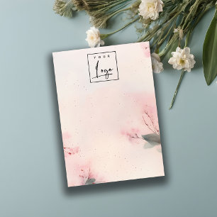 Blush Cherry Blossom Logo Blank Jewellery Display Business Card