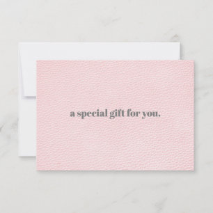 Blush Chic   Plain Elegant  Leather Look Gift Card