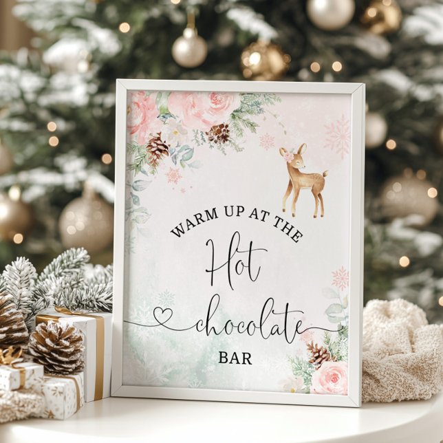 Blush Christmas Warm up at the hot chocolate bar Poster (Creator Uploaded)