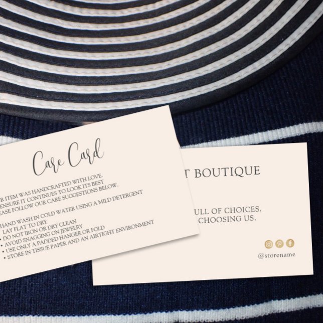 Blush Clothing Care Card Editable Instructions  (Creator Uploaded)