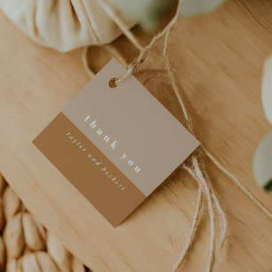 Blush Colour Block Favour Tags
