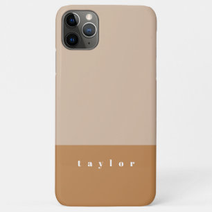 Blush Colour Block Personalised iPhone 11 Pro Max Case
