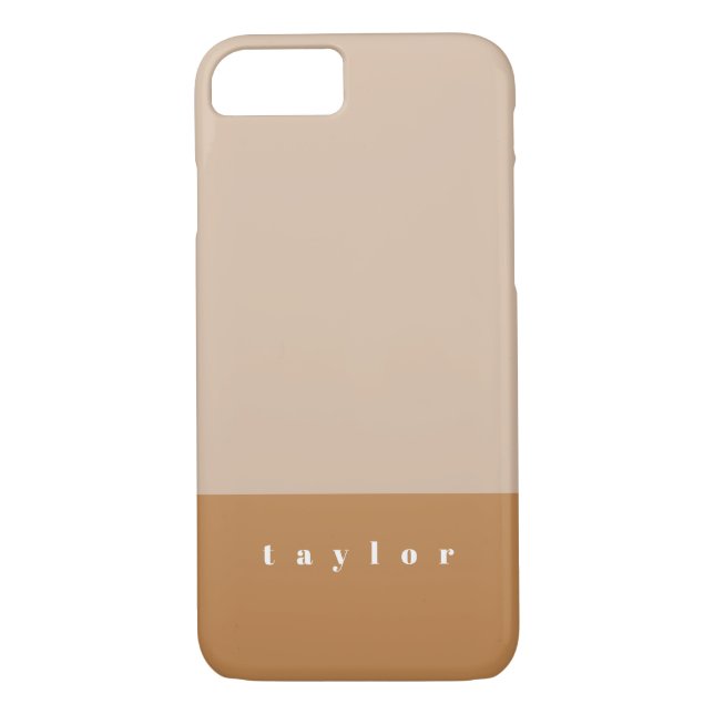 Blush Colour Block Personalised Case-Mate iPhone Case (Back)