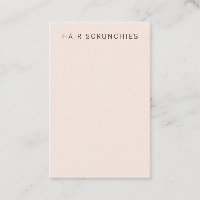 Blush-coloured Hair Clip Display Card (Front)
