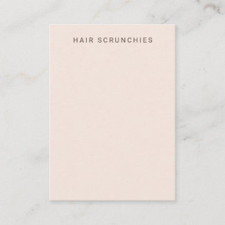 Blush-coloured Hair Scrunchies Display Card