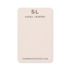 Blush-coloured Monogram Display Card