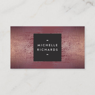 Blush Confetti Rain Pattern Modern Burgundy Business Card