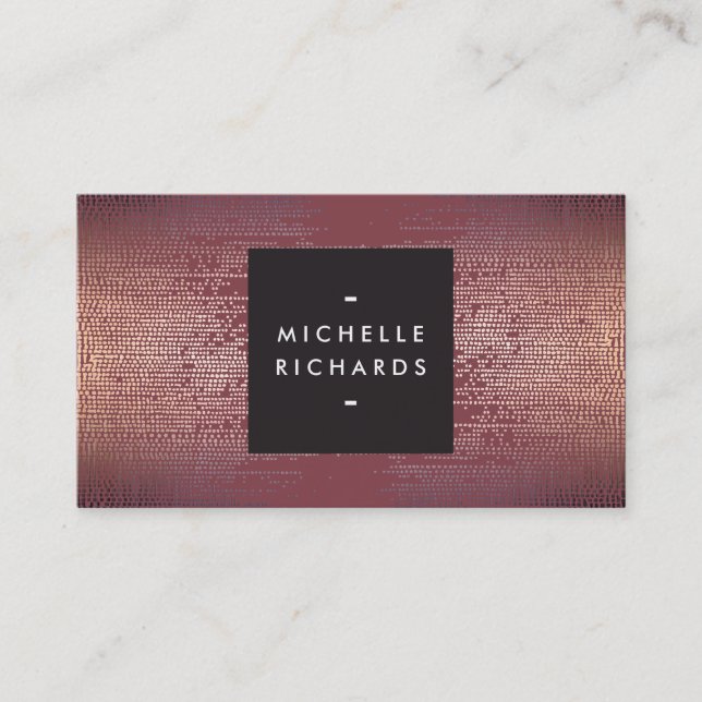 Blush Confetti Rain Pattern Modern Burgundy Business Card (Front)