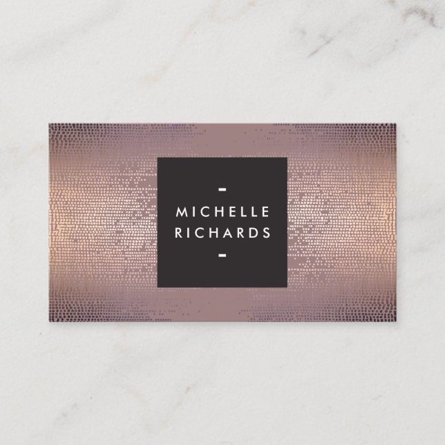 Blush Confetti Rain Pattern Modern Business Card (Front)
