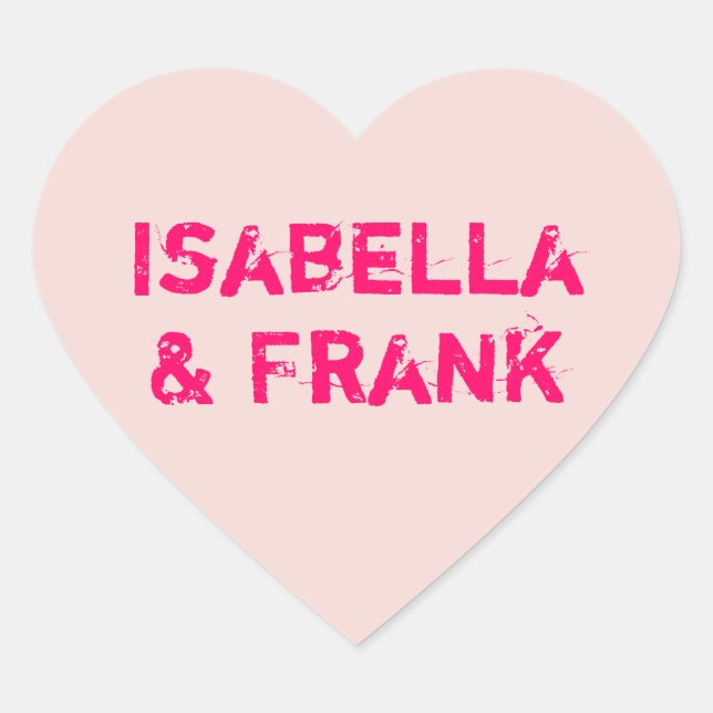 Blush Conversation Heart Sticker (Front)